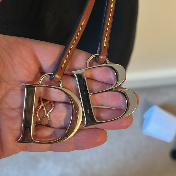 Dooney and Bourke HOBO Black and Brown Leather Handbag. - Picture 3 of 8